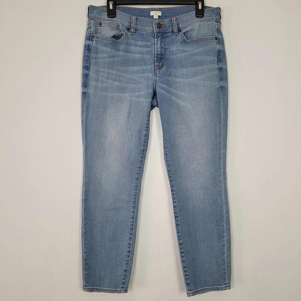 J. Crew Stretch Skinny Ankle Light Wash Jean 30/26 E0736